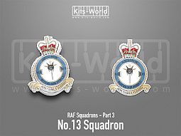Kitsworld SAV Sticker - British RAF Squadrons - No.13 Squadron W:75mm x H:100mm 